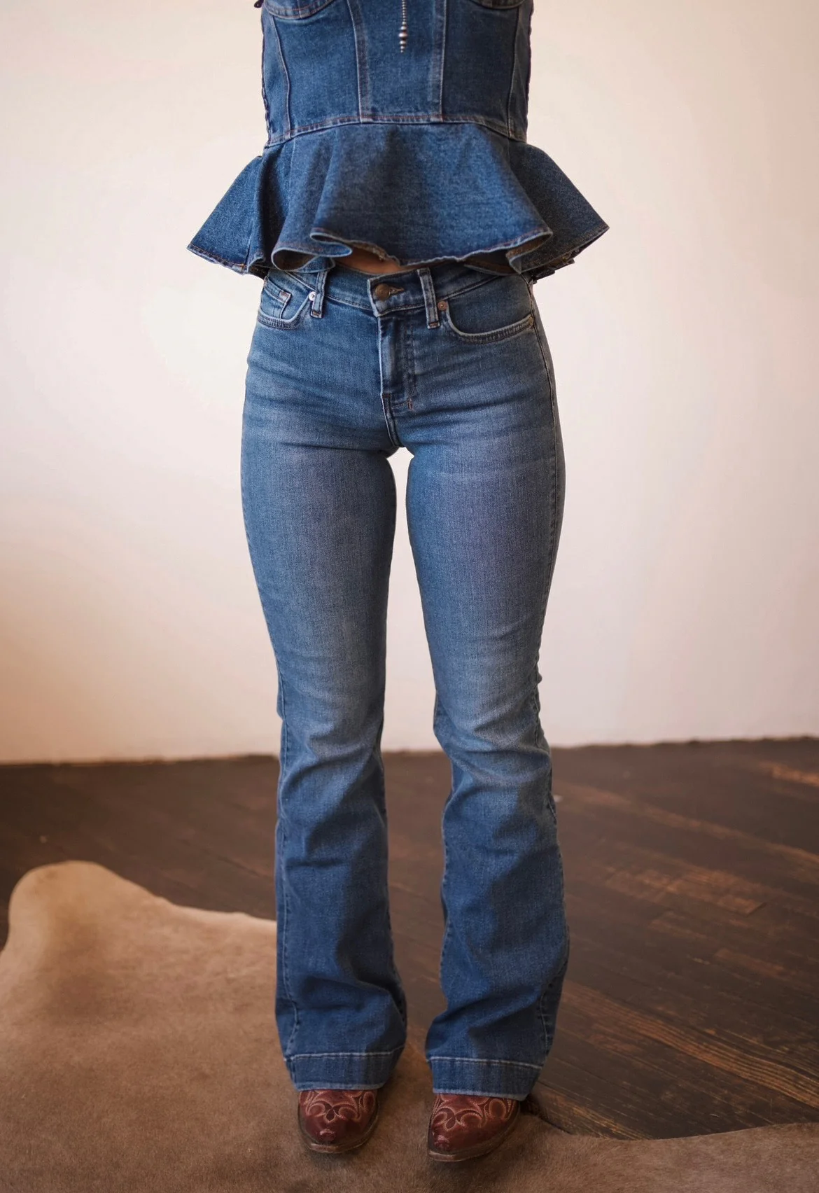 7 For All Mankind Dojo Retro Fade Gold Lightwash - Image 3