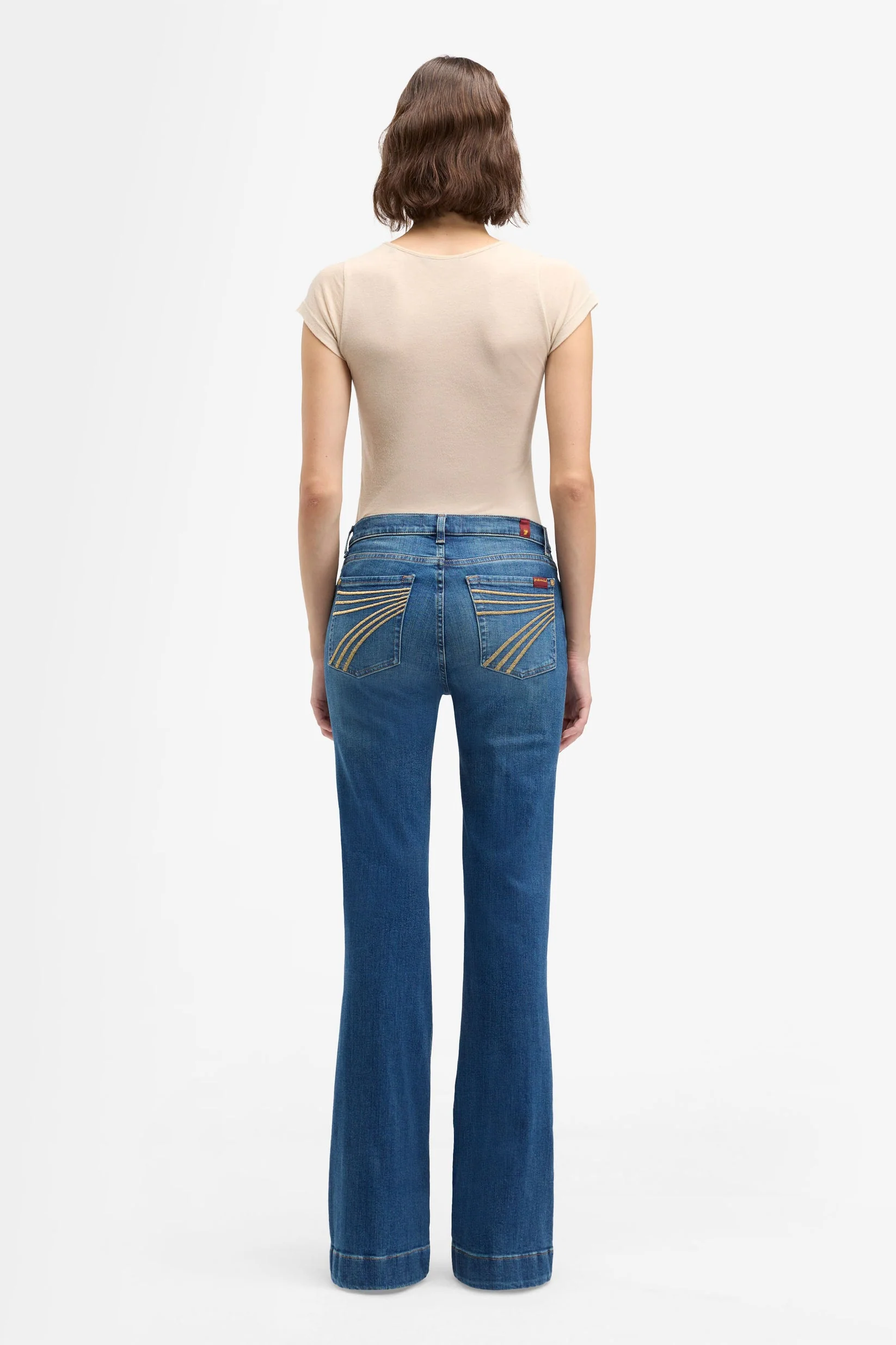 7 For All Mankind Dojo Retro Fade Gold Lightwash - Image 5
