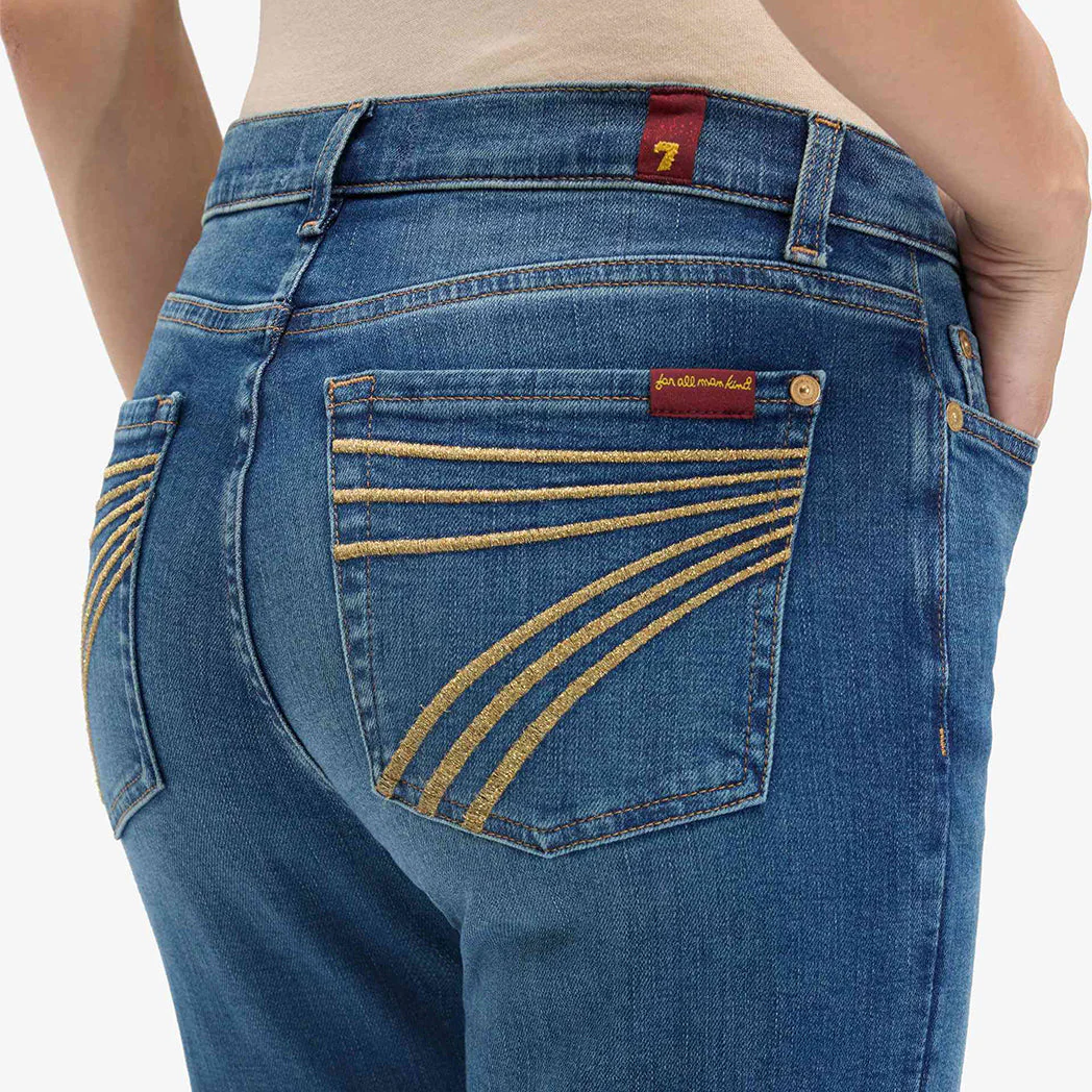7 For All Mankind Dojo Retro Fade Gold Lightwash - Image 6