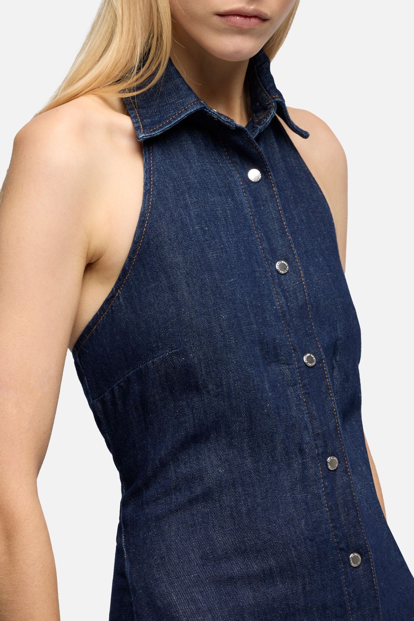 7 for All Mankind Halter Maxi Dress - Image 3