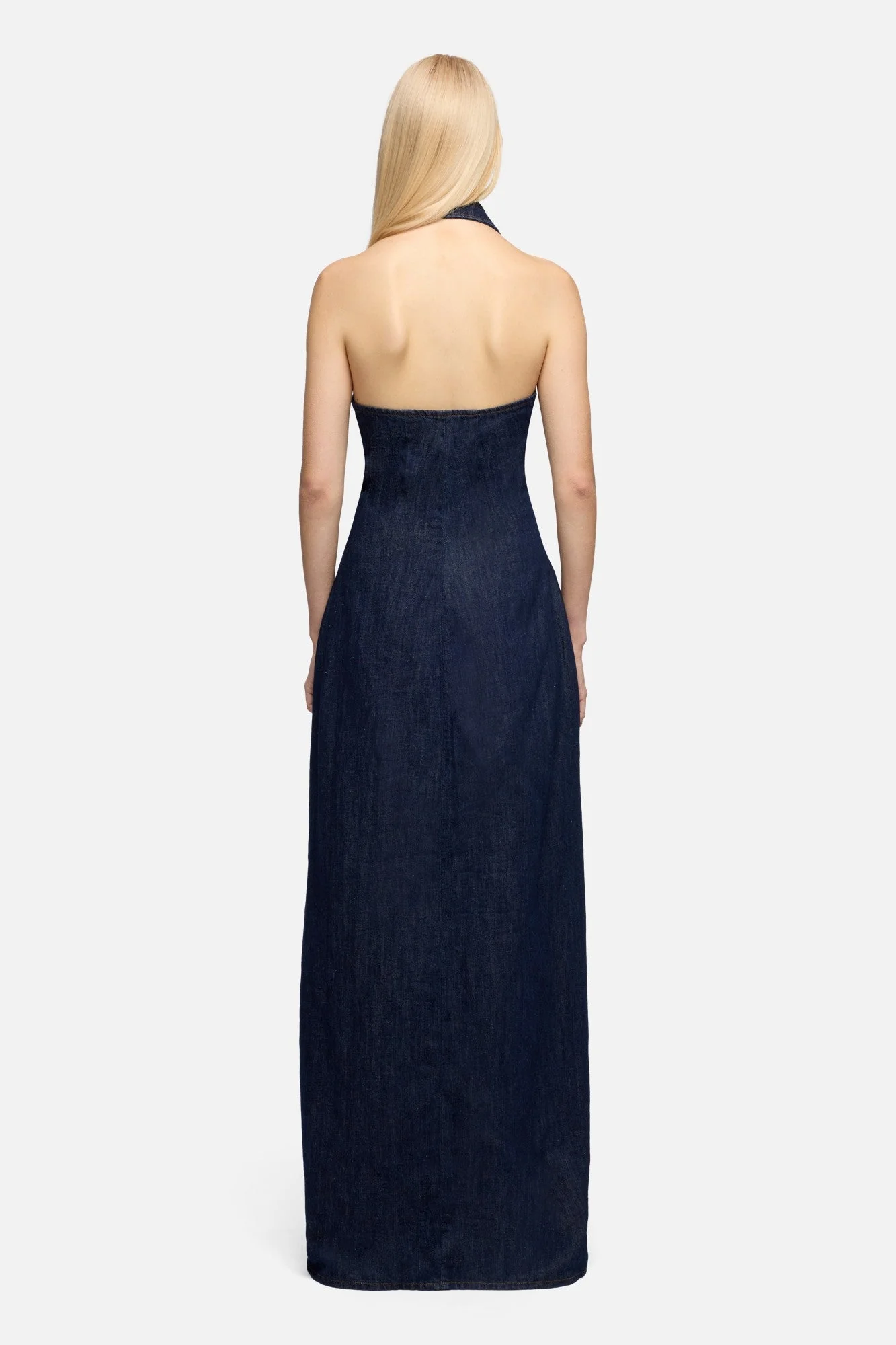 7 for All Mankind Halter Maxi Dress - Image 4