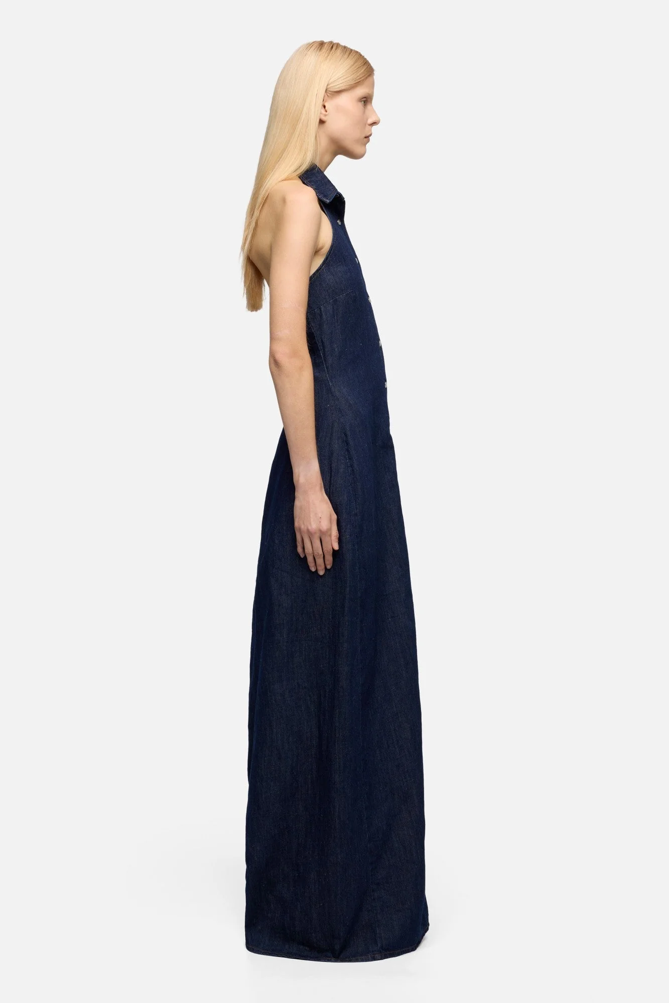 7 for All Mankind Halter Maxi Dress - Image 5