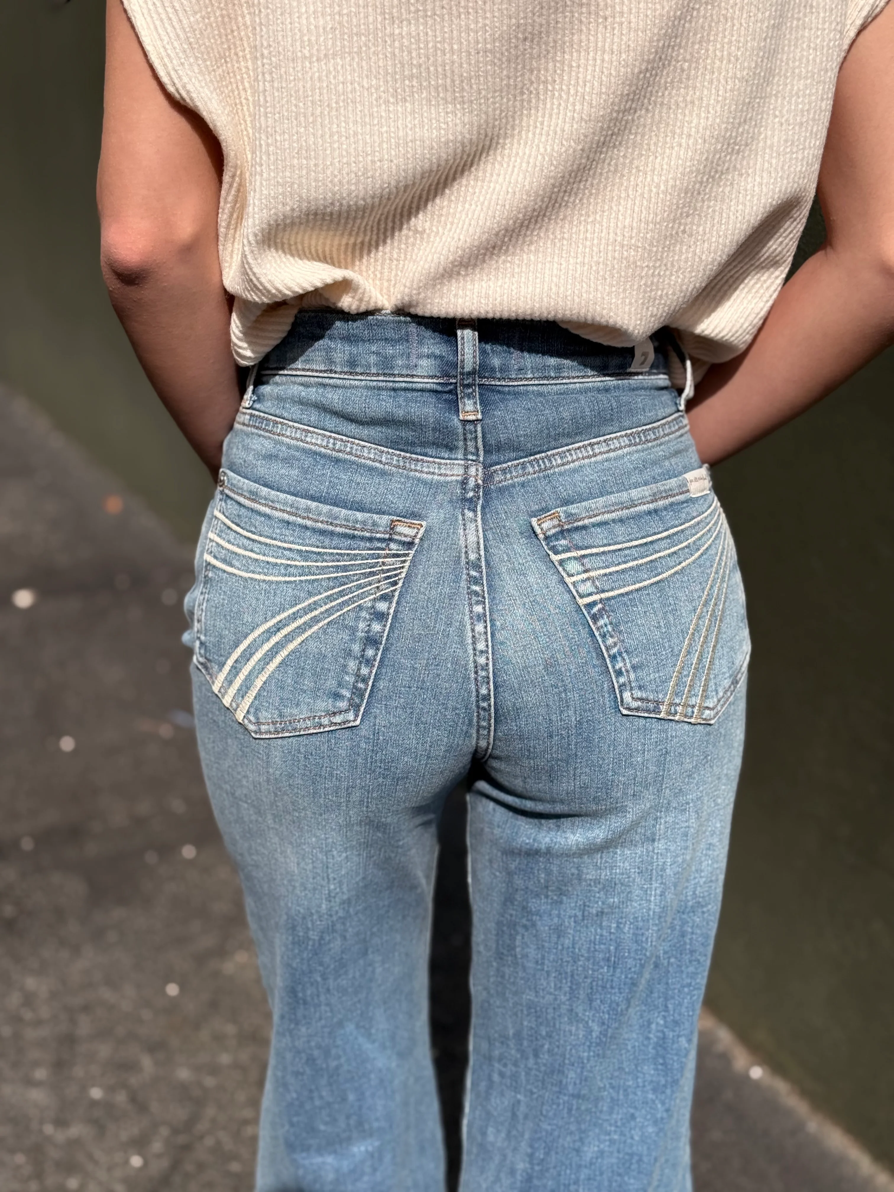 7 For All Mankind Ultra High Rise Jo Sky Blue - Image 3