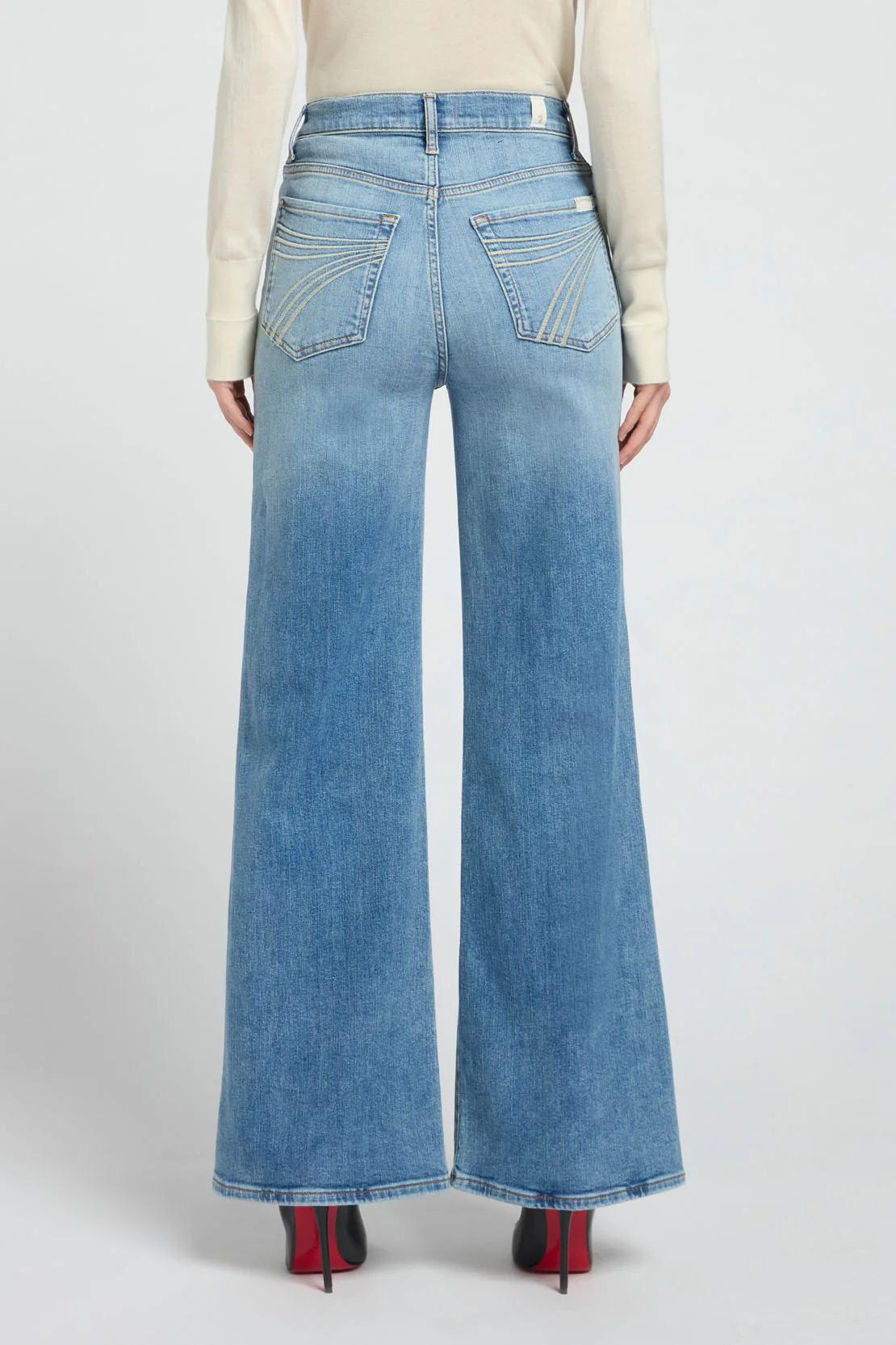 7 For All Mankind Ultra High Rise Jo Sky Blue - Image 5