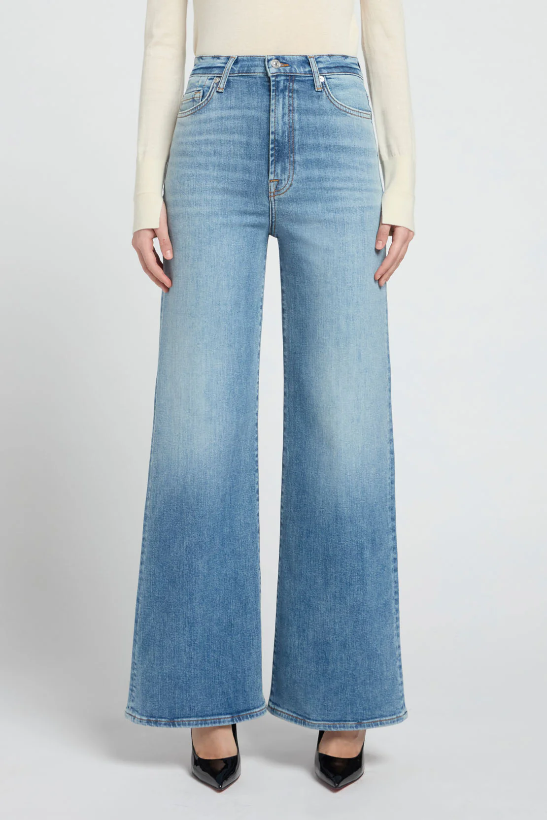 7 For All Mankind Ultra High Rise Jo Sky Blue - Image 6