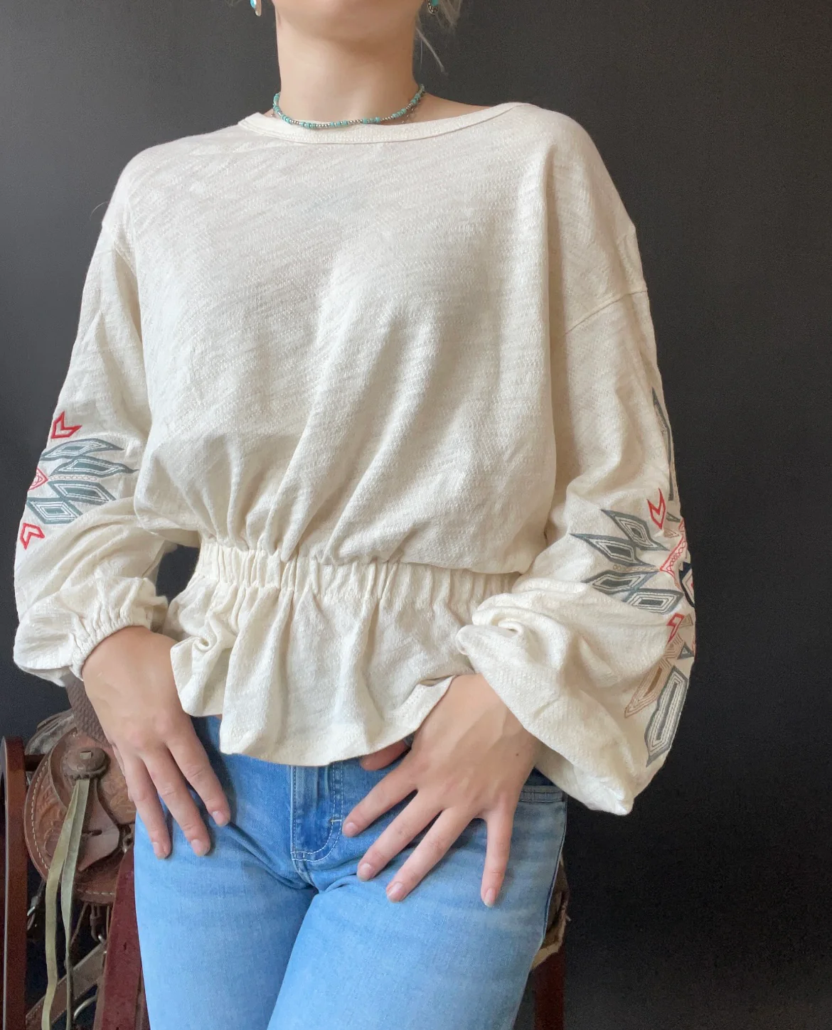 Final Sale ✨Abigail Wrangler Embroidered Women's Shirt - Image 3