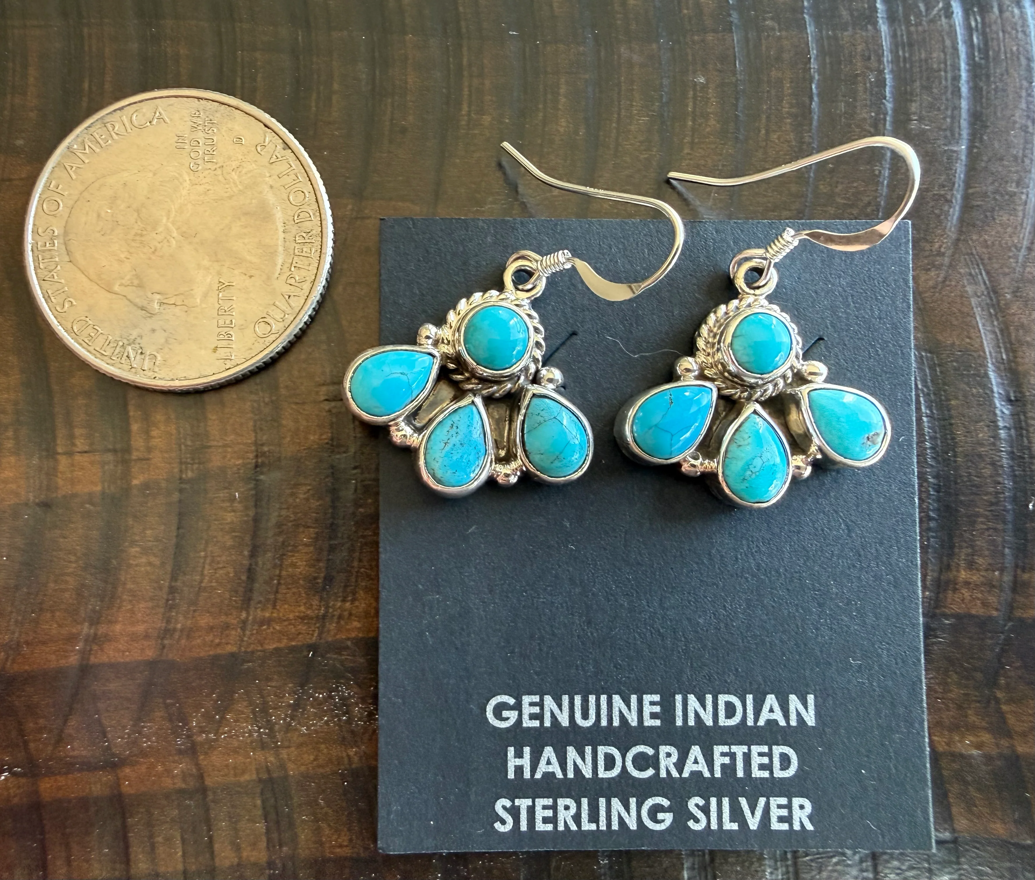 Authentic Teardrop Cluster Earrings - Image 3
