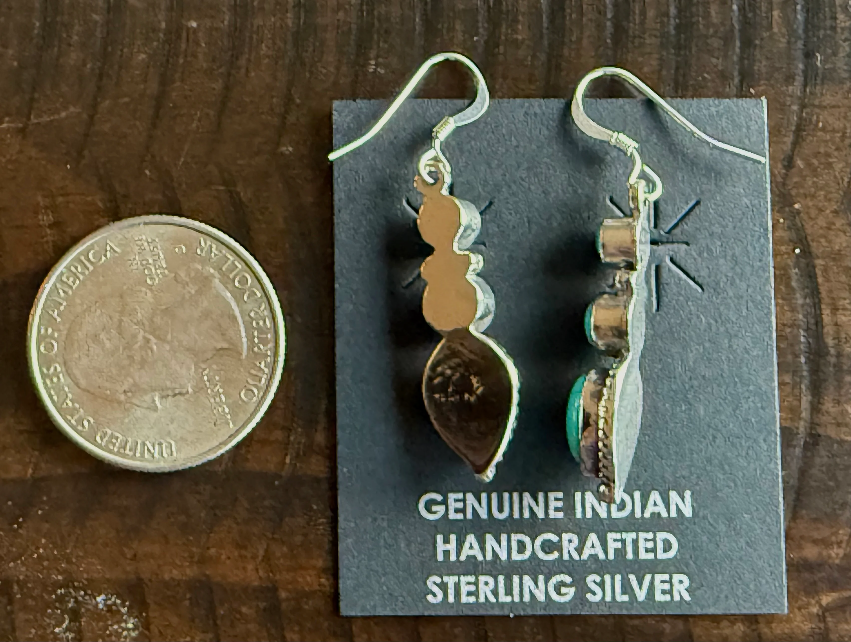 Authentic Teardrop Pendant Earrings - Image 2