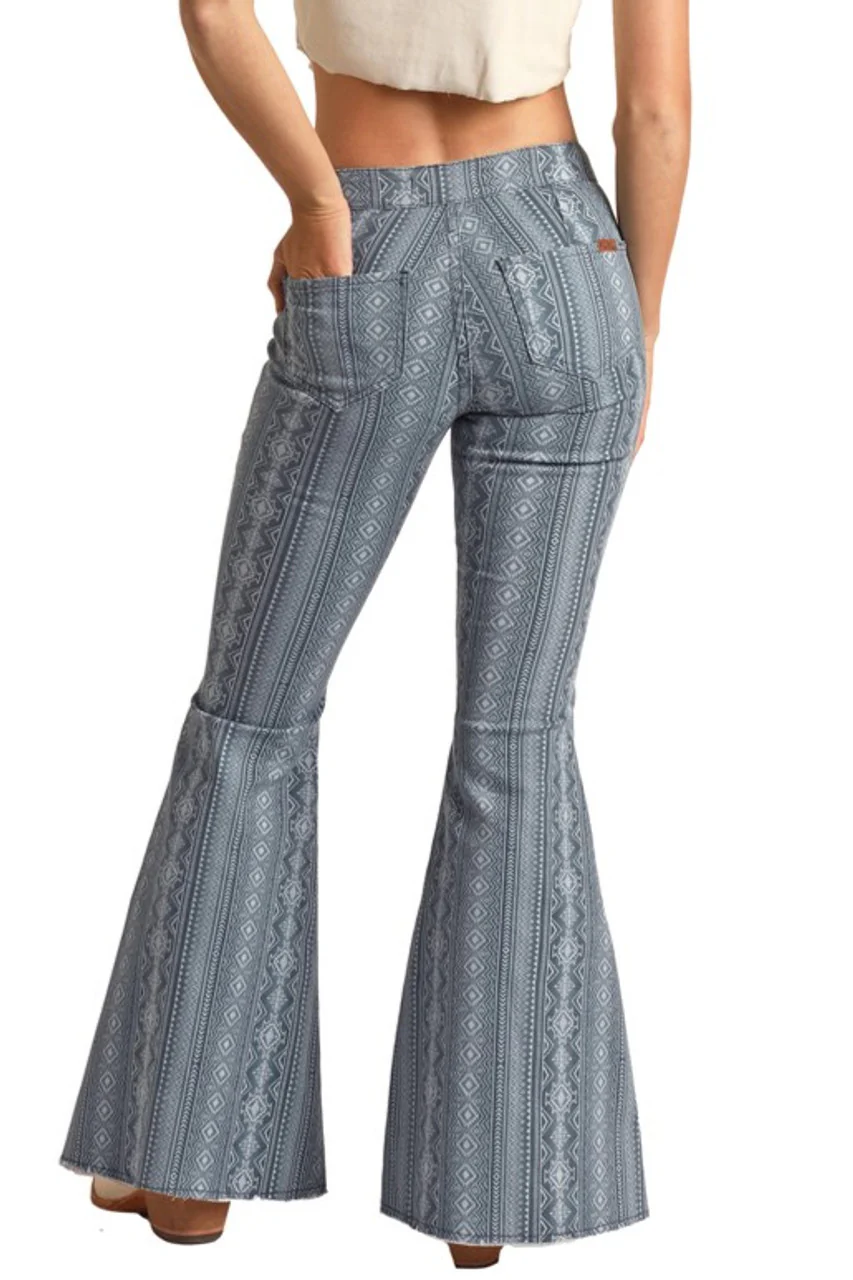 Final Sale ✨ Antique Aztec Bell Jeans - Image 4