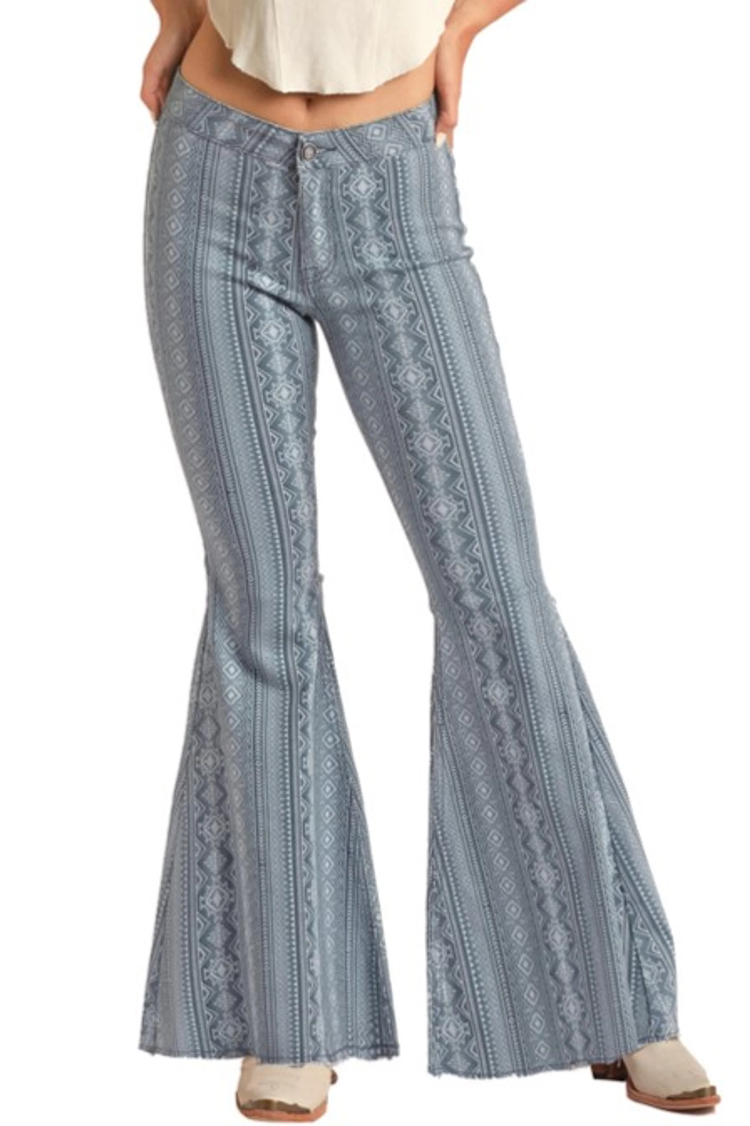Final Sale ✨ Antique Aztec Bell Jeans - Image 5