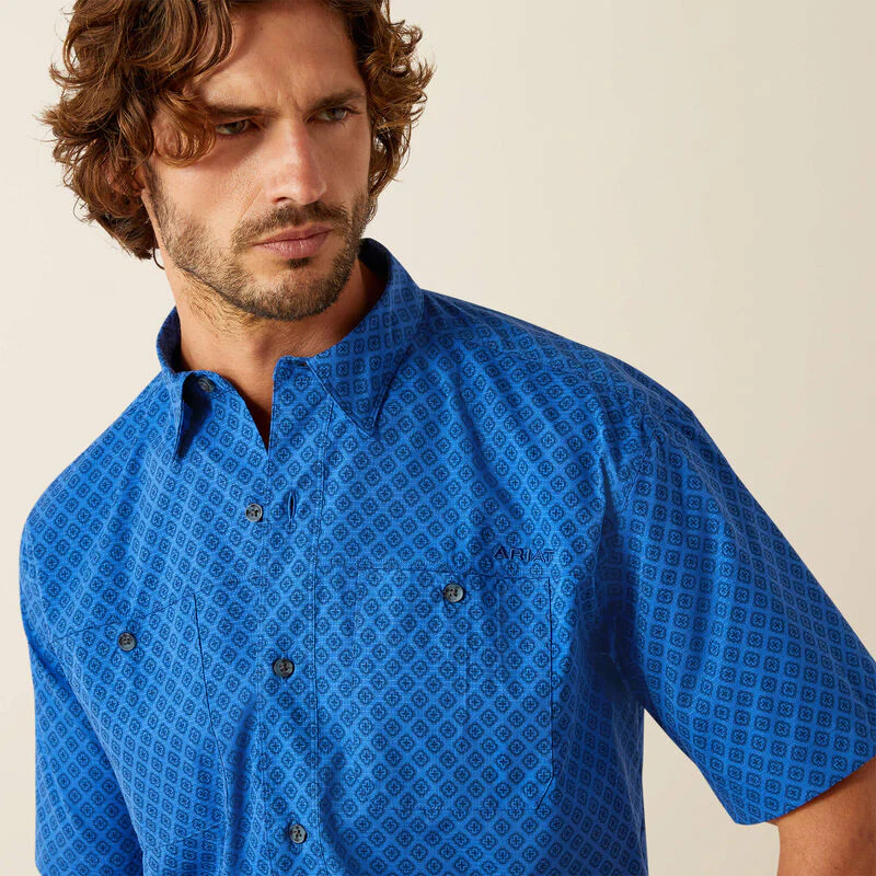 Ariat 360 Airflow Blue Shirt - Image 4