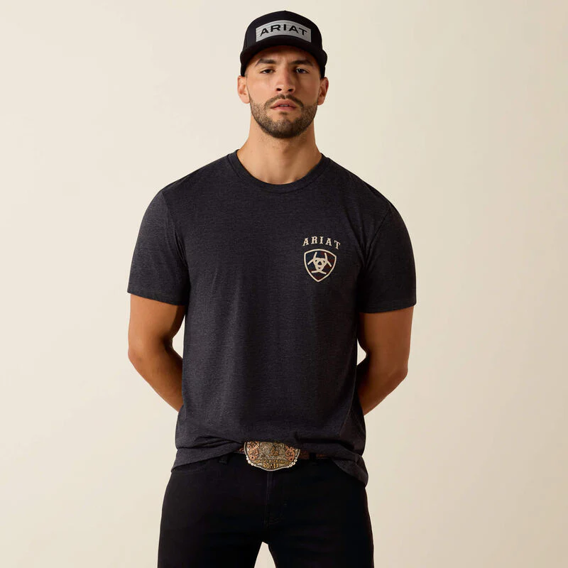 Ariat American Bison Charcoal T-Shirt - Image 2