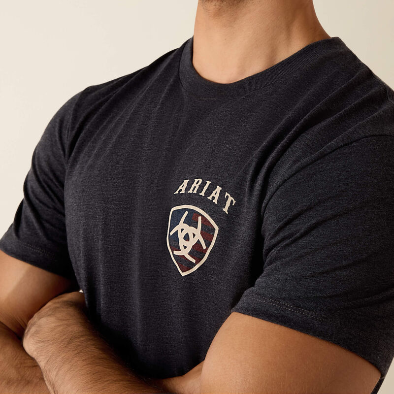 Ariat American Bison Charcoal T-Shirt - Image 3