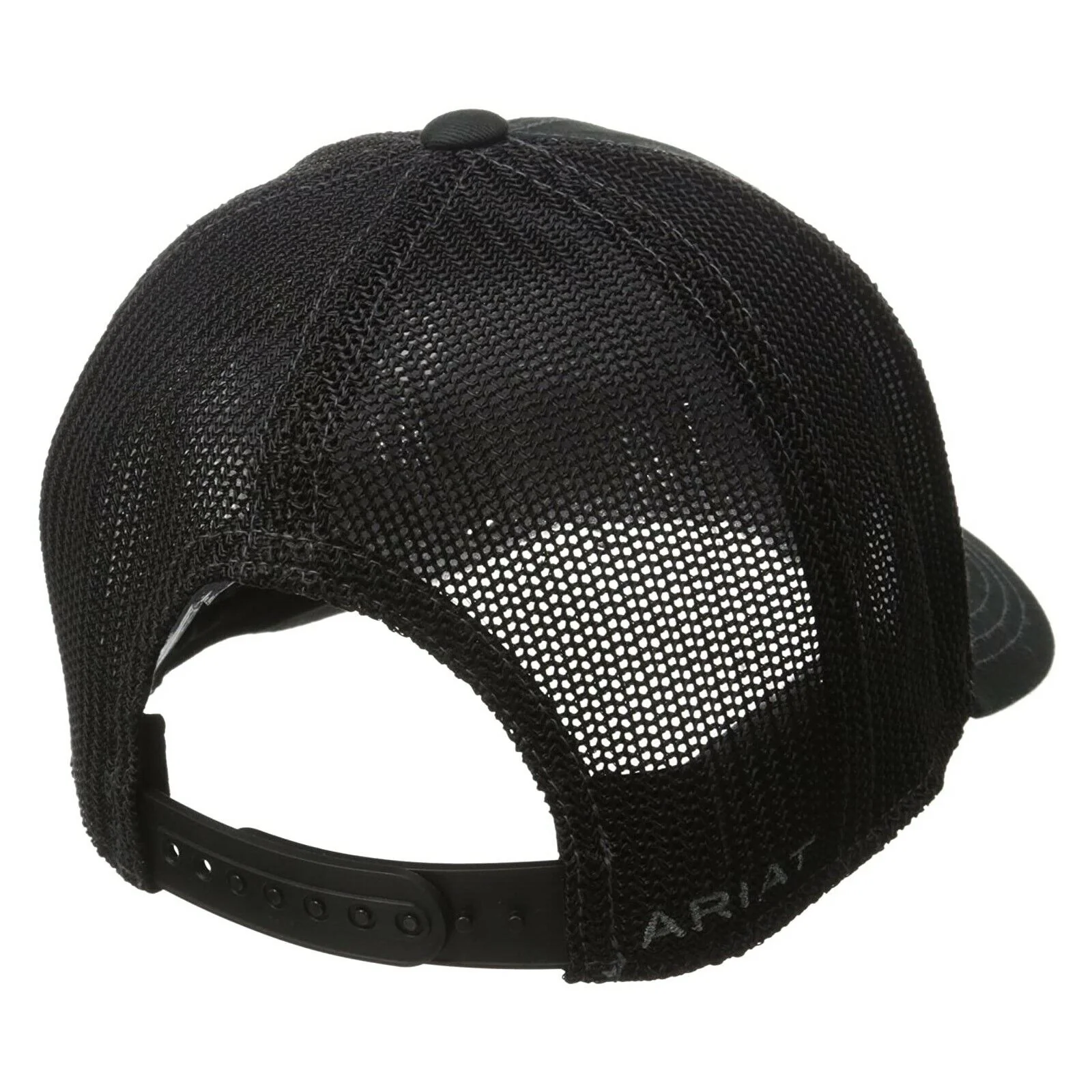 Ariat Black With Grey Logo Mesh Snap Back - Image 2