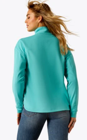 Ariat Breeze Logo 1/2 Zip Turquoise Sweatshirt - Image 2