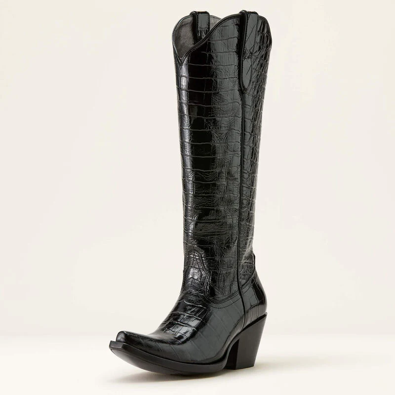 Ariat Casanova Caviar Croc Print Boots - Image 2