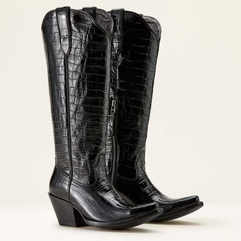 Ariat Casanova Caviar Croc Print Boots - Image 8