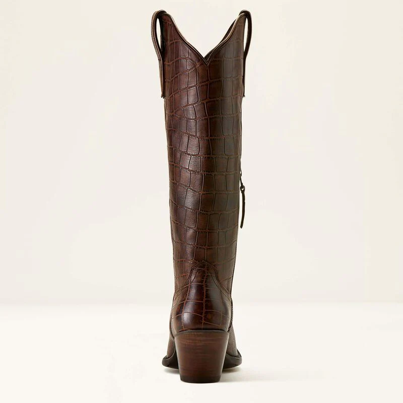 Ariat Casanova Espresso Croc Print Boots - Image 3