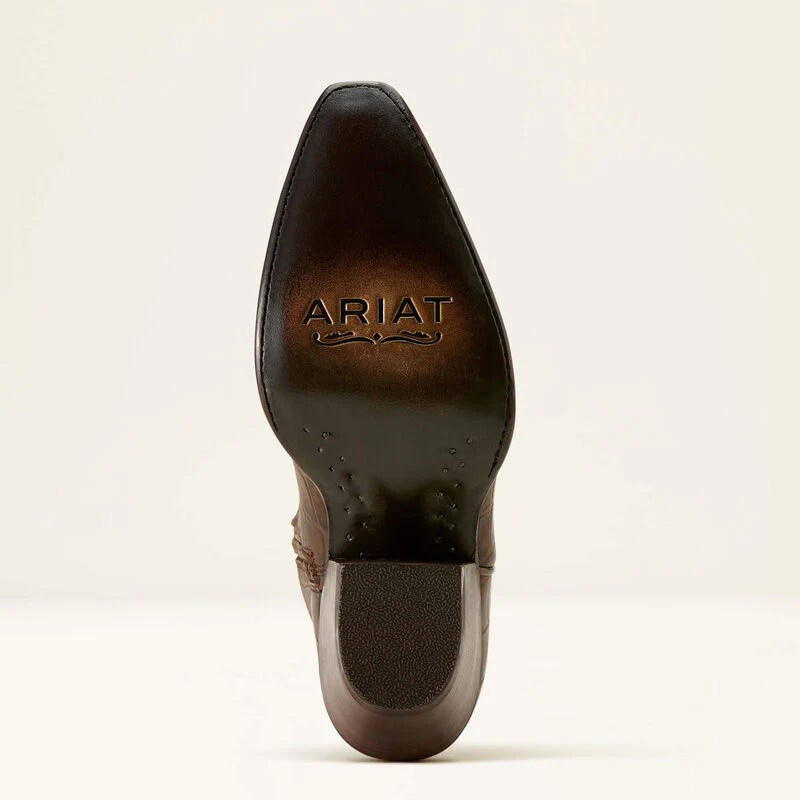 Ariat Casanova Espresso Croc Print Boots - Image 5