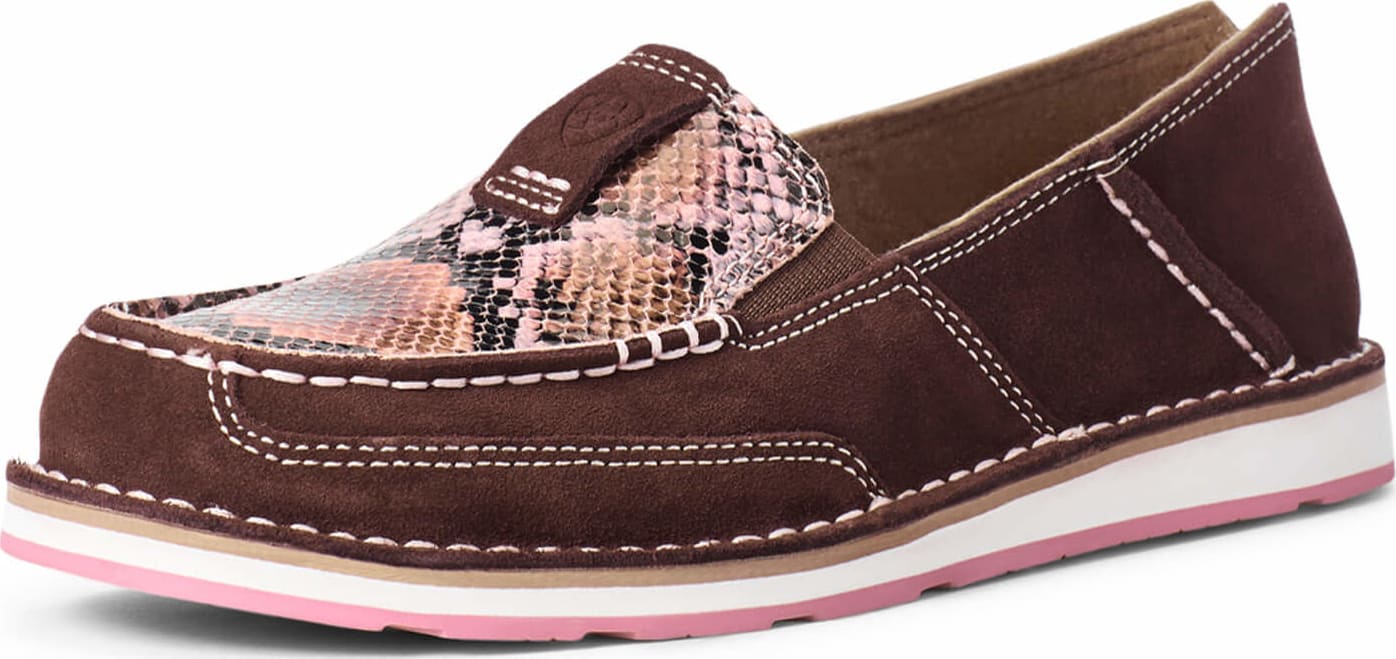 Final Sale ✨Ariat Cruiser Coffee Bean Suede Chocolate Snake Print - Image 2