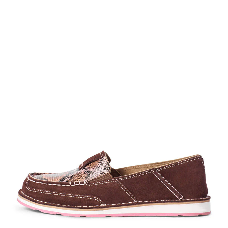 Final Sale ✨Ariat Cruiser Coffee Bean Suede Chocolate Snake Print - Image 4