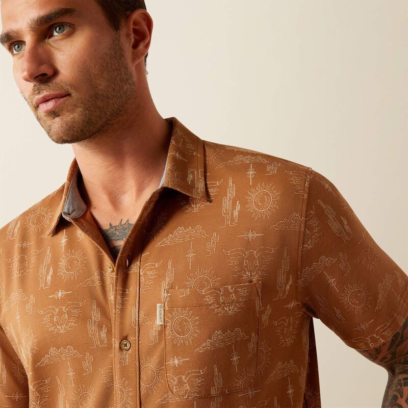 Ariat Desert Mocha Button Down Shirt - Image 3