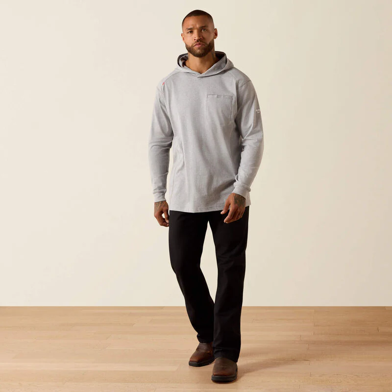 Ariat FR Air Hooded Top Silver Fox Heather - Image 3