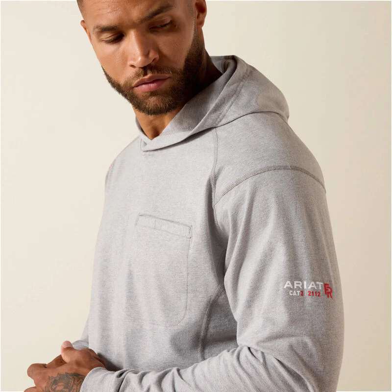 Ariat FR Air Hooded Top Silver Fox Heather - Image 4