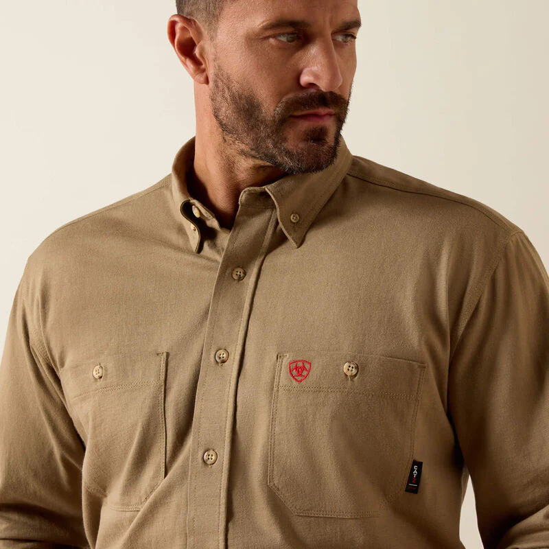 Ariat FR Airified Work Shirt Field Khaki - Image 4