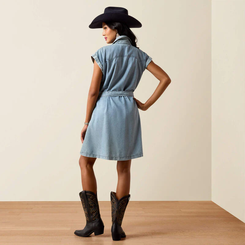 Ariat Hampton Denim Snap Up Dress - Image 3