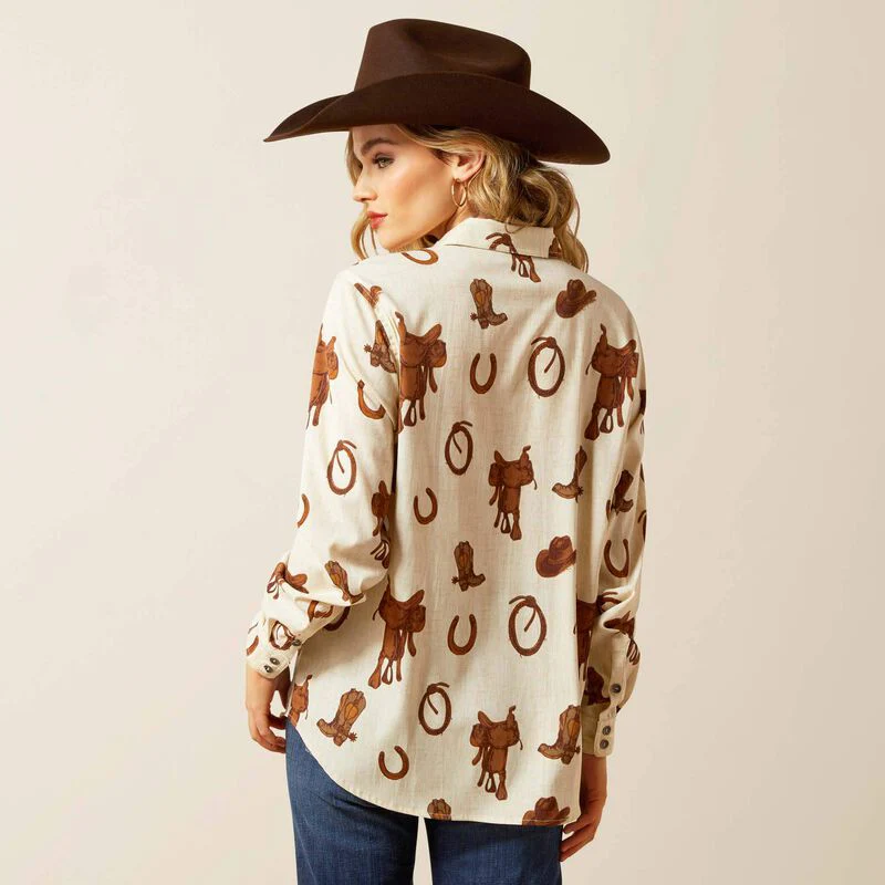 Ariat Homestyle Saddle Women's Button Up - Image 3
