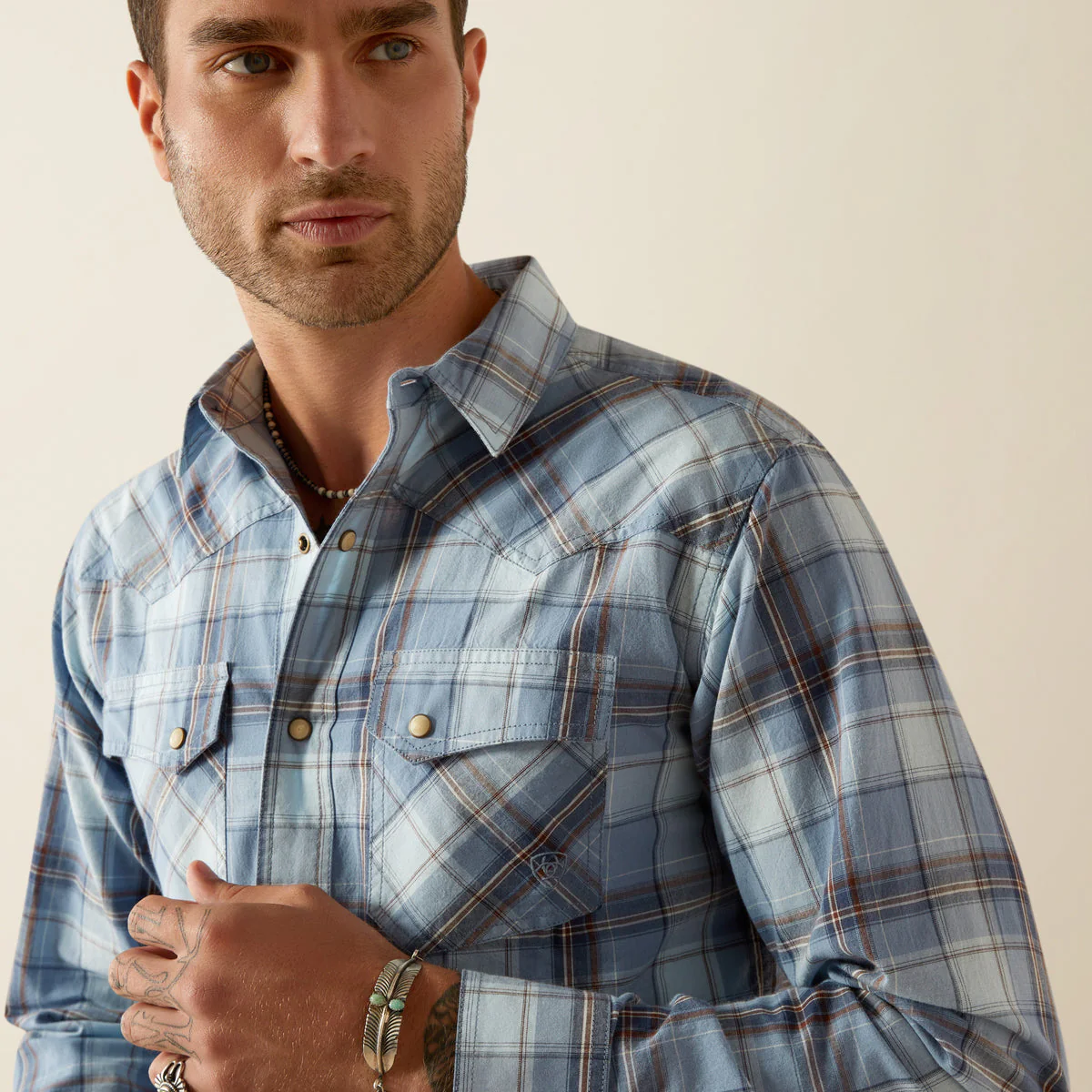 Ariat Hunter Blue Snap Up Men's - Image 3