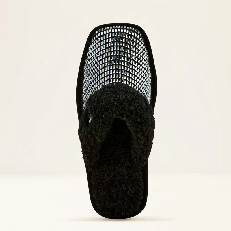 Ariat Jackie Square Toe Stack Slipper Black - Image 2
