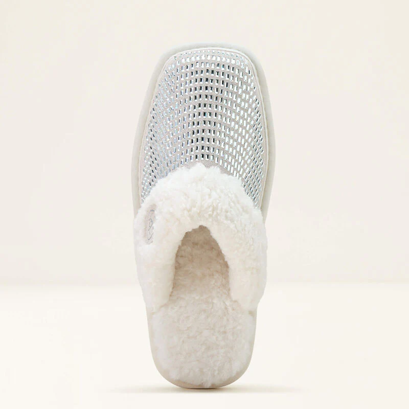 Ariat Jackie Square Toe Stack Slipper Cream - Image 2