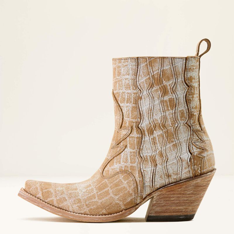 Ariat Jade X Toe Crema Croc Print - Image 2
