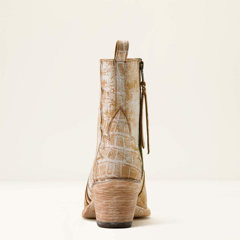 Ariat Jade X Toe Crema Croc Print - Image 4