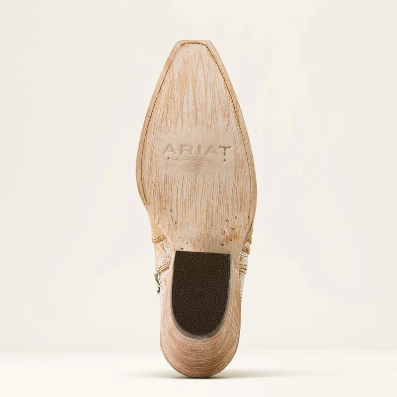 Ariat Jade X Toe Crema Croc Print - Image 5