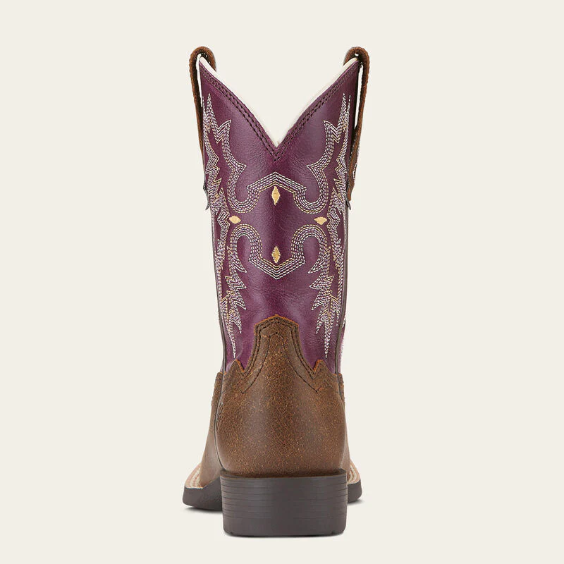 Ariat Kid’s Tombstone Bomber/Plum Square Toe - Image 3