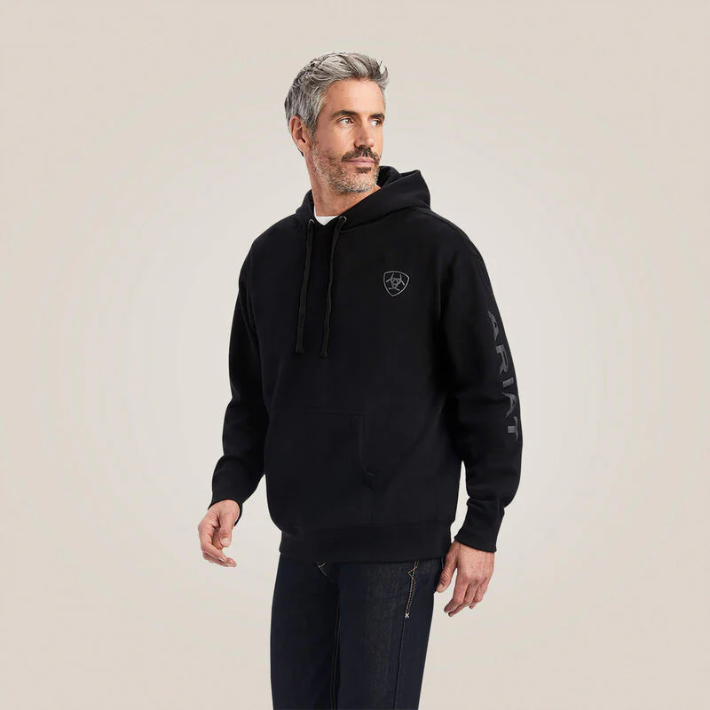 Ariat Logo Hoodie Black - Image 2