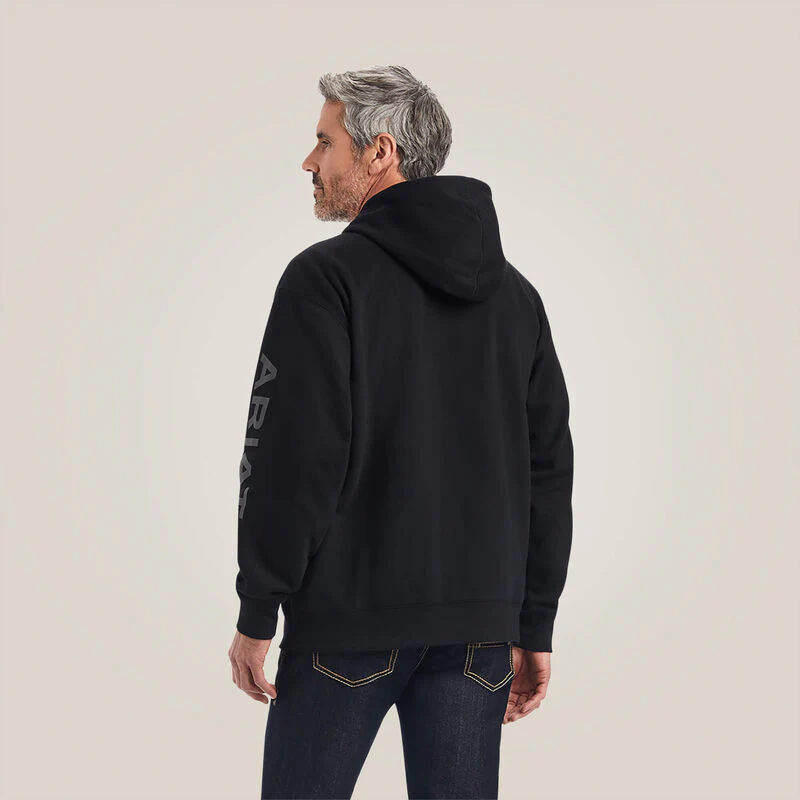 Ariat Logo Hoodie Black - Image 3