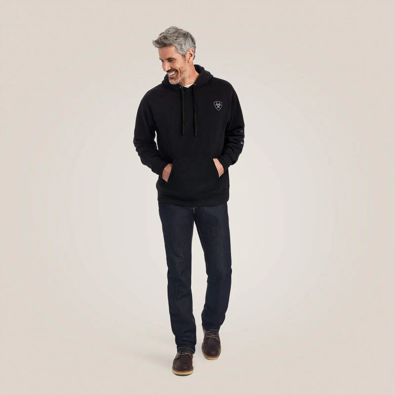 Ariat Logo Hoodie Black - Image 4