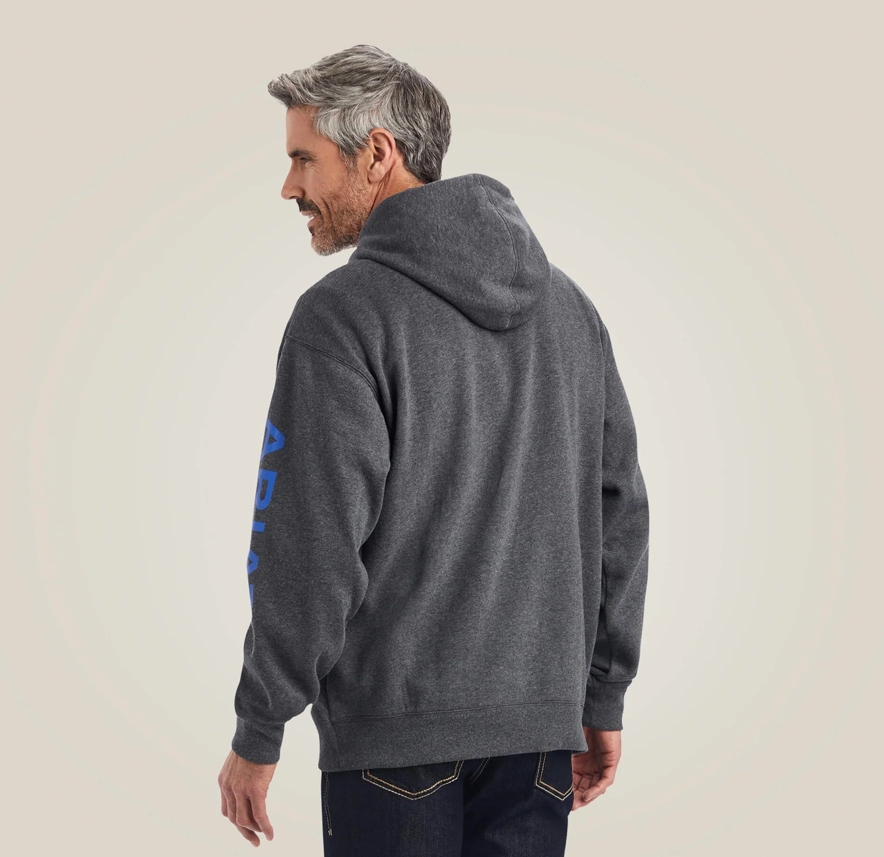 Final Sale ✨Ariat Logo Hoodie Charcoal Heather - Image 2