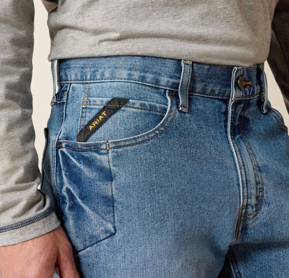 Ariat Rebar M4 Relaxed Dura Stretch Basic Bootcut Jean - Image 4