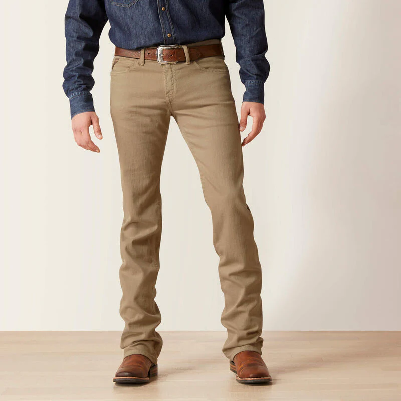 Ariat M7 Grizzly Straight Jean in Dark Khaki - Image 2