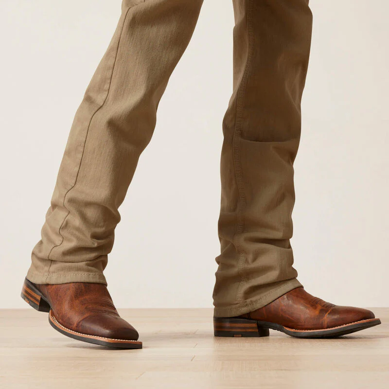 Ariat M7 Grizzly Straight Jean in Dark Khaki - Image 5