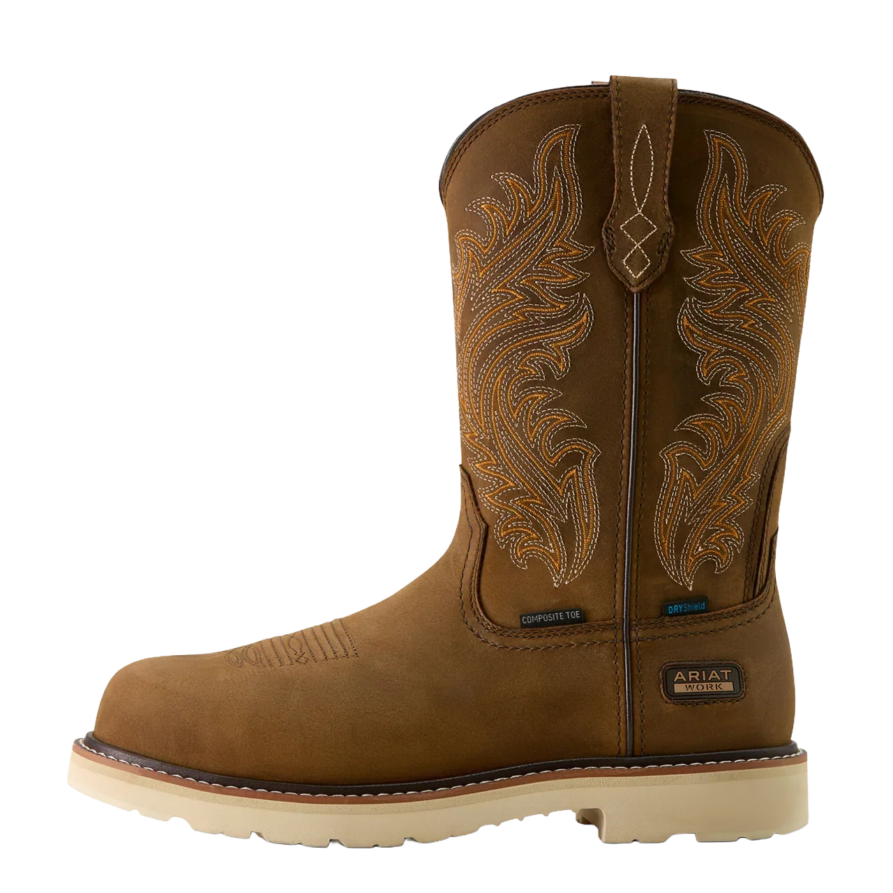Ariat Men's Activator Argo Waterproof Distressed Brown Work Boots - Image 3