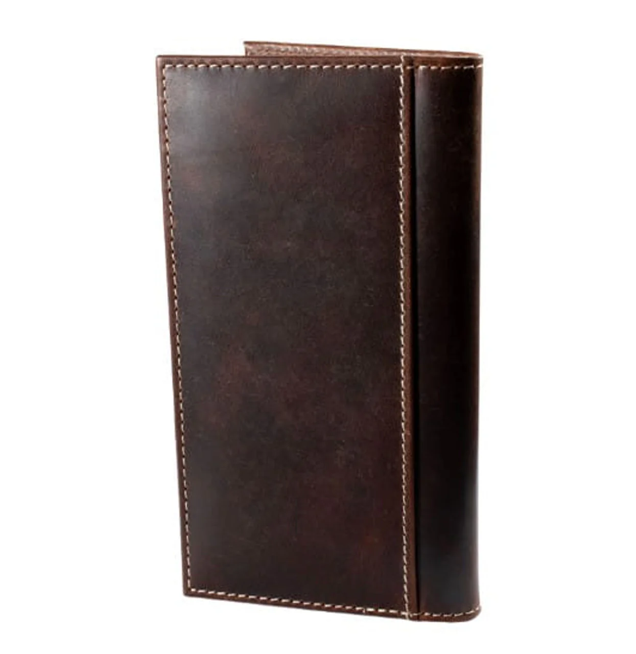 Ariat Mens Brown Leather Stitched Logo Rodeo Wallet - Image 2