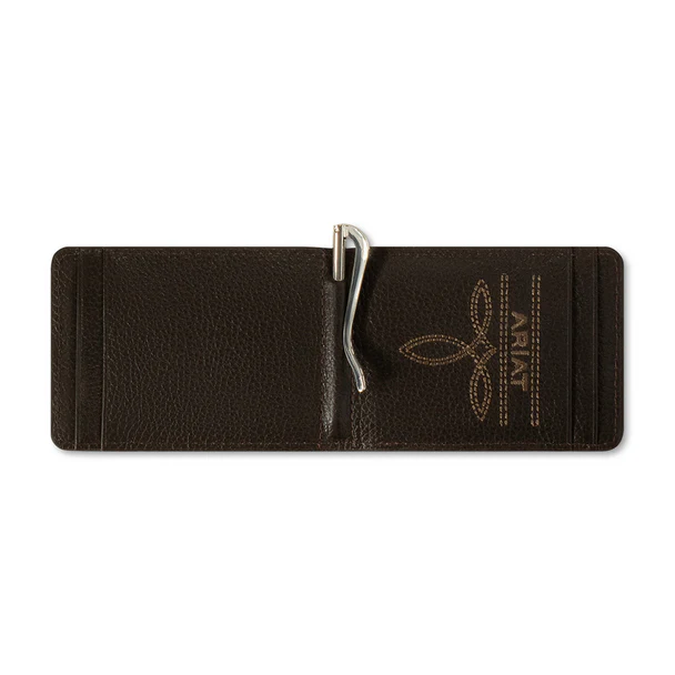 ARIAT MONEY CLIP CHOCOLATE CALF HAIR - ACCESSORIES WALLET - Image 2