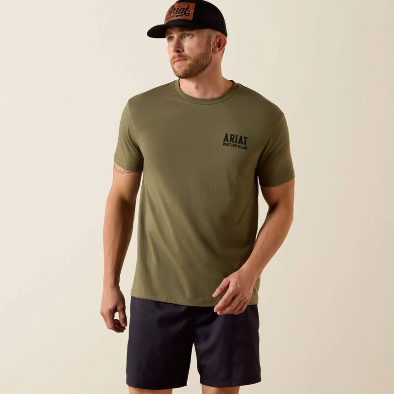 Ariat Outline Military Green T-Shirt - Image 2