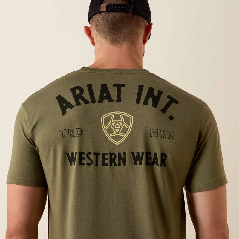 Ariat Outline Military Green T-Shirt - Image 3
